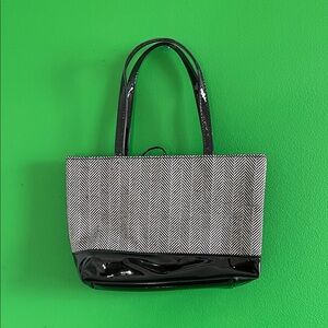 Black and White Chevron Mini Bag